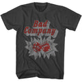 Smoke gray Bad Company t-shirt featuring Bad Company Straight Shooter 1975 album design