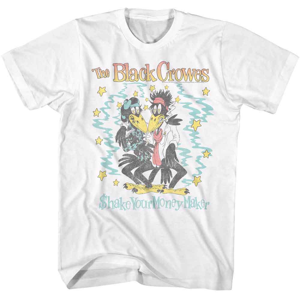 White The Black Crowes t-shirt featuring The Black Crowes Money Maker Mist Shake Your Money Maker design