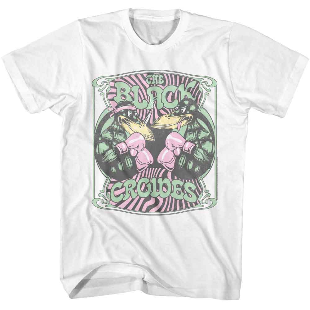 White The Black Crowes t-shirt featuring The Black Crowes Boxing design