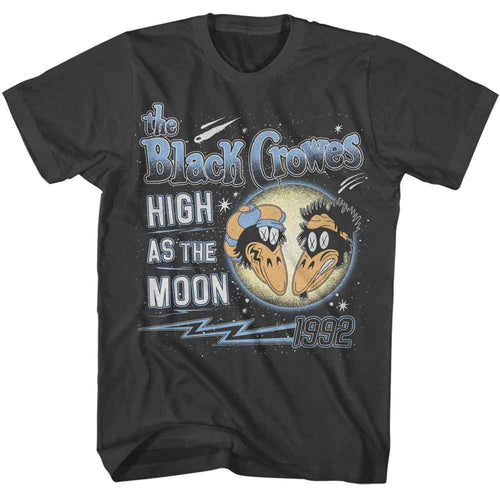 Smoke gray The Black Crowes t-shirt featuring The Black Crowes High As The Moon Space design