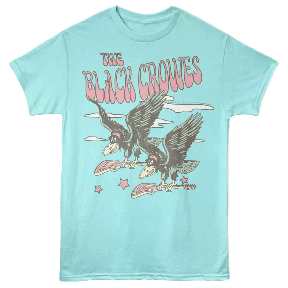 Purist blue heather The Black Crowes t-shirt featuring The Black Crowes Faded Double Fly design