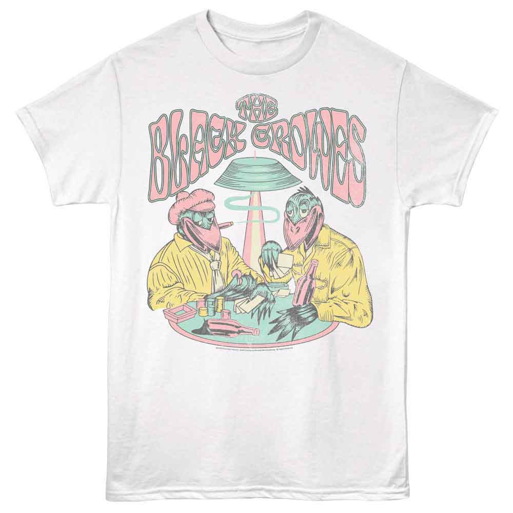 White The Black Crowes t-shirt featuring The Black Crowes Pastel Poker design