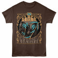 Dark chocolate brown The Black Crowes t-shirt featuring a Reaper Crows design