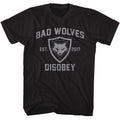 Black Bad Wolves t-shirt featuring Bad Wolves Disobey 2018 debut album design