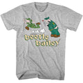 Gray heather Beetle Bailey t-shirt featuring Beetle Bailey Sarge Yell run design