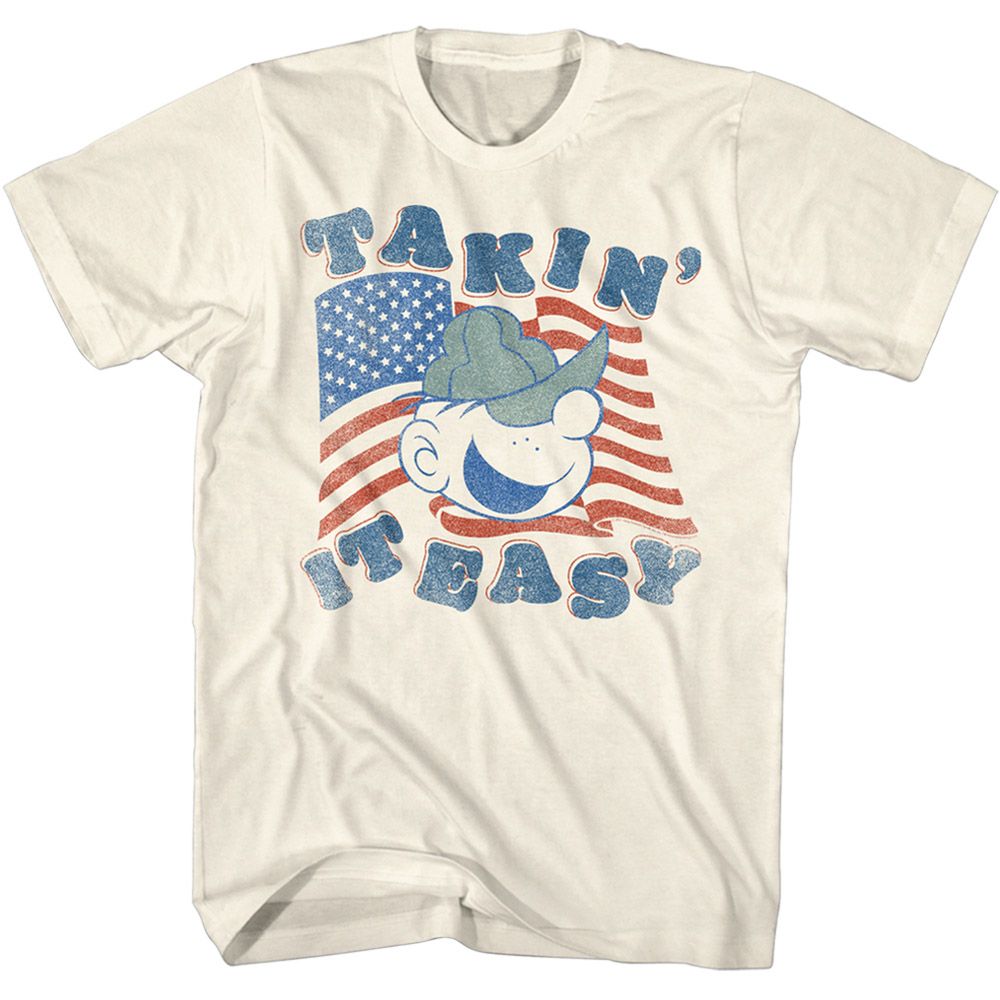 Natural Beetle Bailey t-shirt featuring Beetle Bailey Takin It Easy design