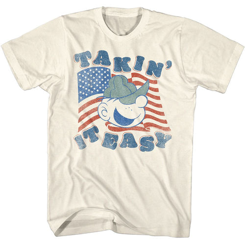 Natural Beetle Bailey t-shirt featuring Beetle Bailey Takin It Easy design