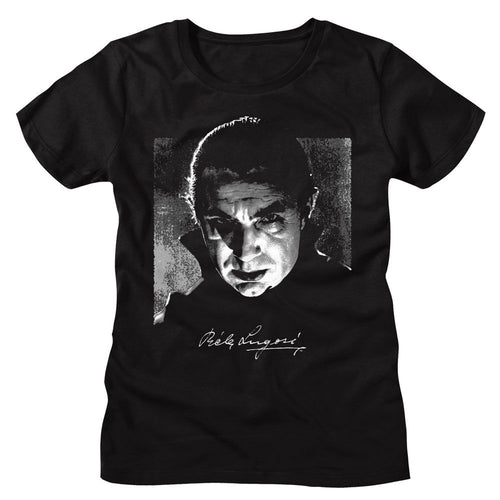 Bela Lugosi Ladies T-Shirt - BW Photo and Signature
