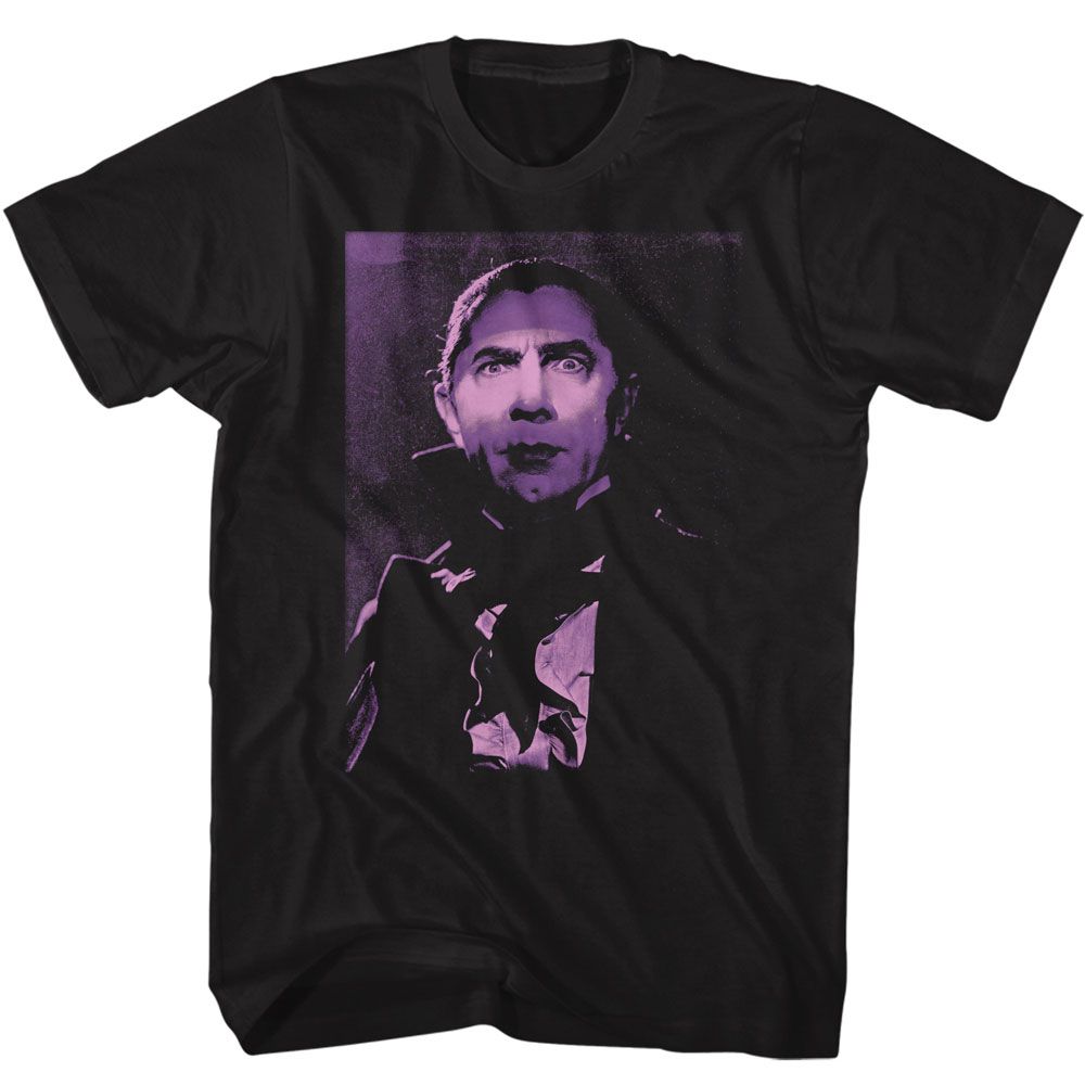 Black Bela Lugosi t-shirt featuring Bela Lugosi Intense Face Dracula portrait design