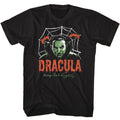 Black Bela Lugosi t-shirt featuring Bela Lugosi Creepy Web spider design