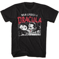 Black Bela Lugosi t-shirt featuring Bela Lugosi Dracula Feeding vampire design