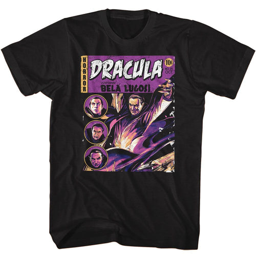 Black Bela Lugosi t-shirt featuring Bela Lugosi Comic design