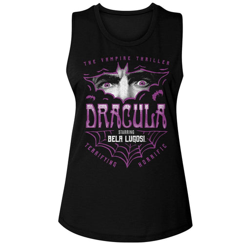 Bela Lugosi Ladies Muscle Tank - Bat Eyes