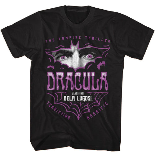 Black Bela Lugosi t-shirt featuring Bela Lugosi Bat Eyes Dracula design