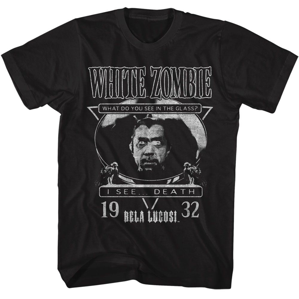 Black Bela Lugosi t-shirt featuring Bela Lugosi White Zombie 1932 first zombie film design