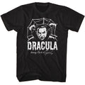 Black Bela Lugosi t-shirt featuring Bela Lugosi Creepy Web Monochrome design