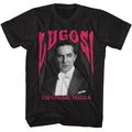 Black Bela Lugosi t-shirt featuring Bela Lugosi The Original Dracula design