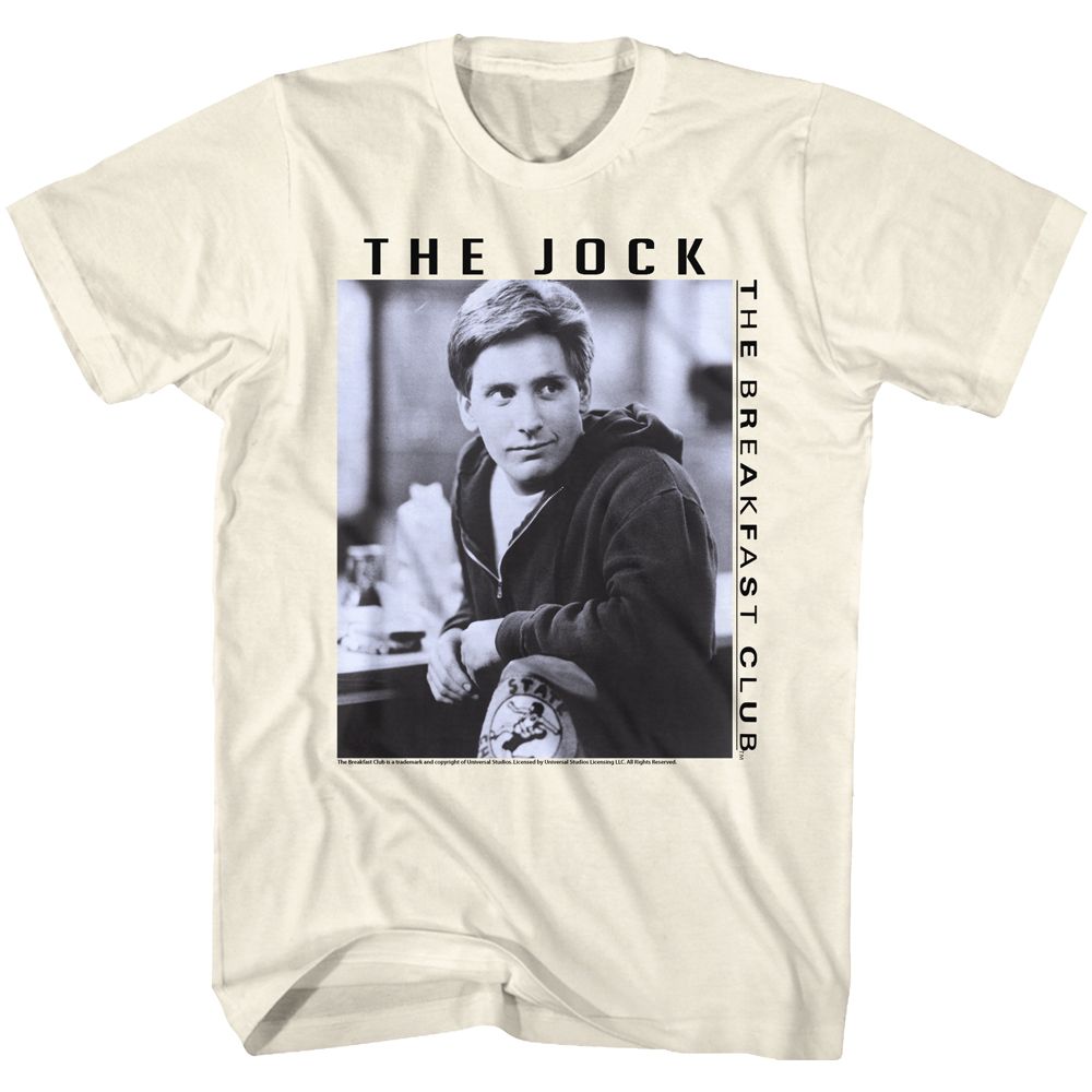Natural The Breakfast Club t-shirt featuring The Breakfast Club The Jock Andrew Clark design