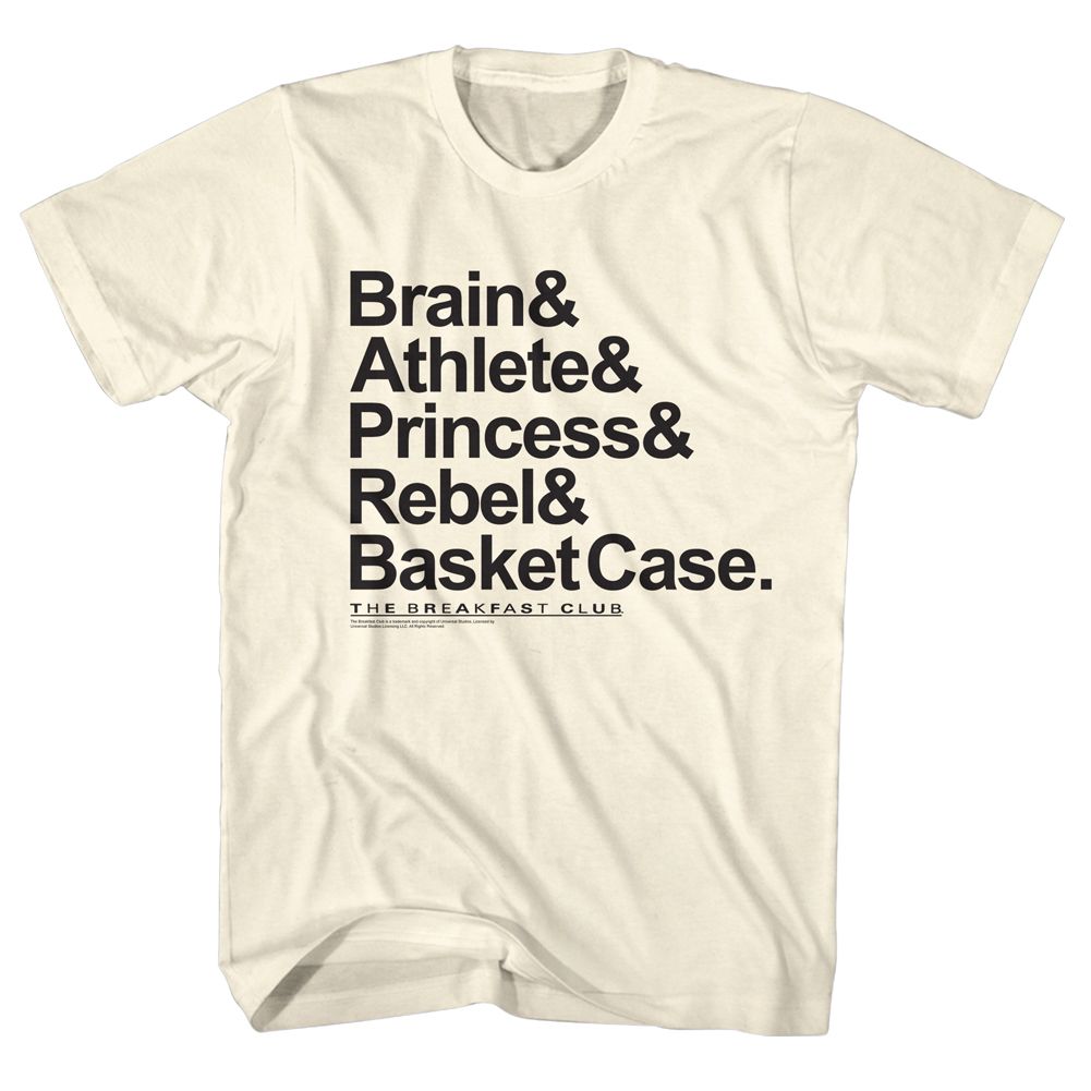 Natural The Breakfast Club t-shirt featuring The Breakfast Club New Names design