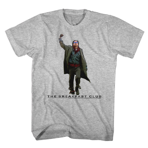 Gray heather The Breakfast Club t-shirt featuring The Breakfast Club Fist Pump Cut Out design