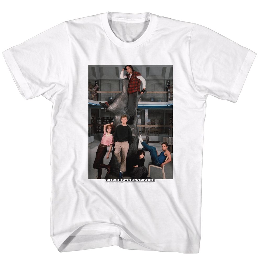 White The Breakfast Club t-shirt featuring The Breakfast Club Liberry design