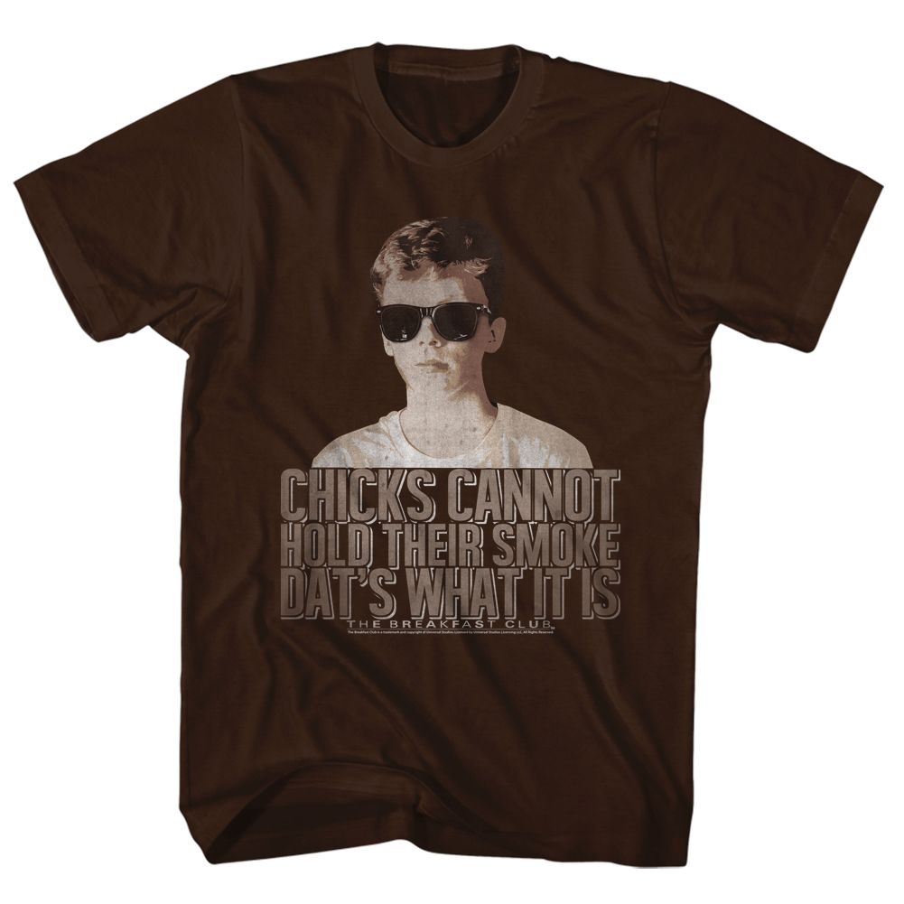 Dark chocolate brown The Breakfast Club t-shirt featuring The Breakfast Club Dats It design