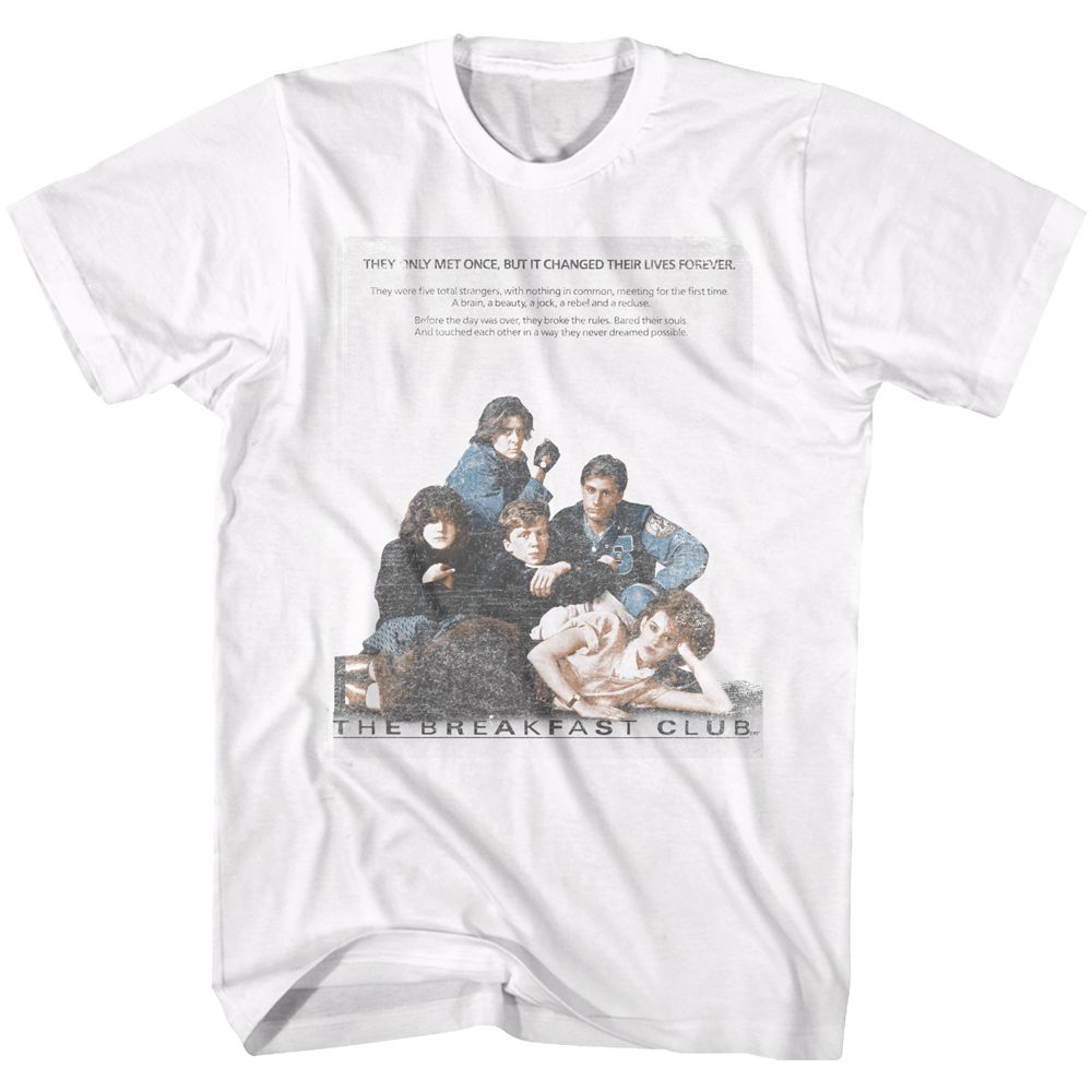 White The Breakfast Club t-shirt featuring The Breakfast Club Poster design