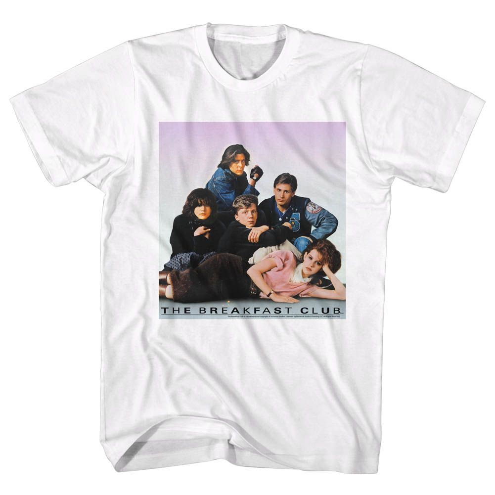 White The Breakfast Club t-shirt featuring The Breakfast Club Club Pic design