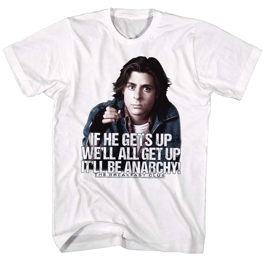 White The Breakfast Club t-shirt featuring The Breakfast Club Anarchy design