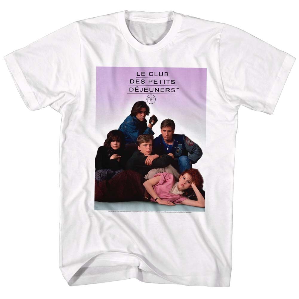 White The Breakfast Club t-shirt featuring The Breakfast Club Dejueners design