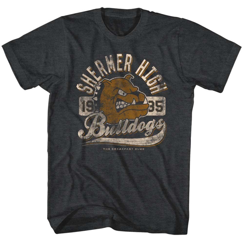 Black heather The Breakfast Club t-shirt featuring The Breakfast Club Bulldog design