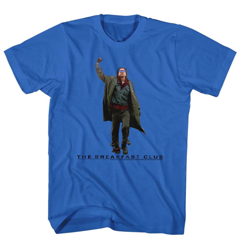 Royal blue The Breakfast Club t-shirt featuring The Breakfast Club Fist Pump Cut Out design