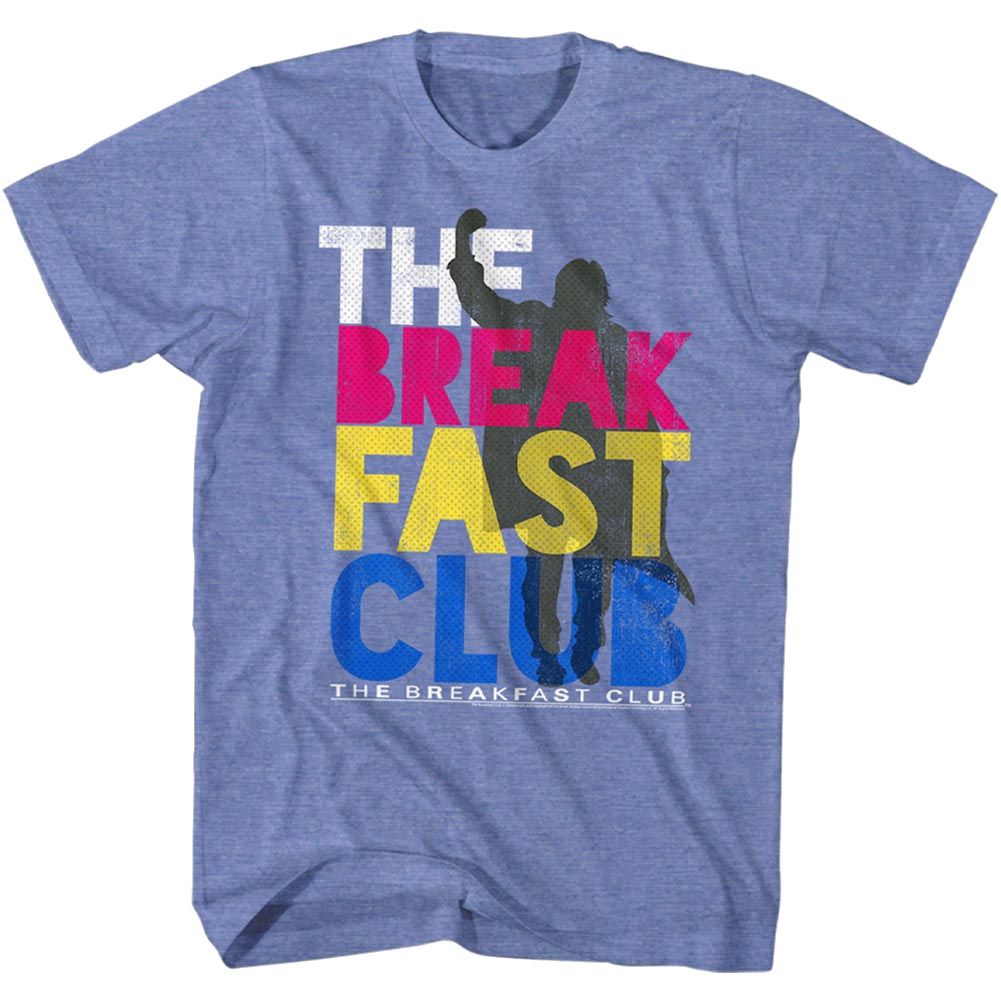 Light blue heather The Breakfast Club t-shirt featuring The Breakfast Club Colorforbreakfast design
