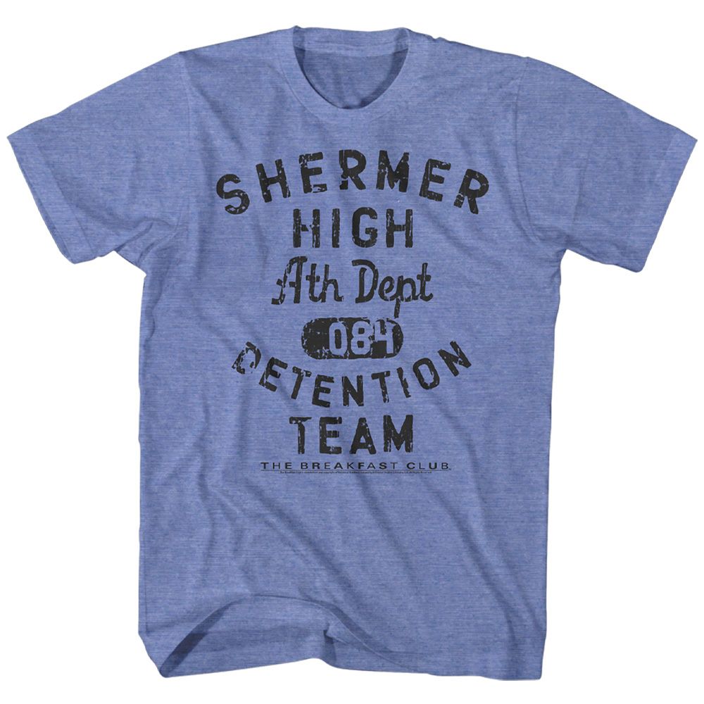 Light blue heather The Breakfast Club t-shirt featuring The Breakfast Club Detention Team design