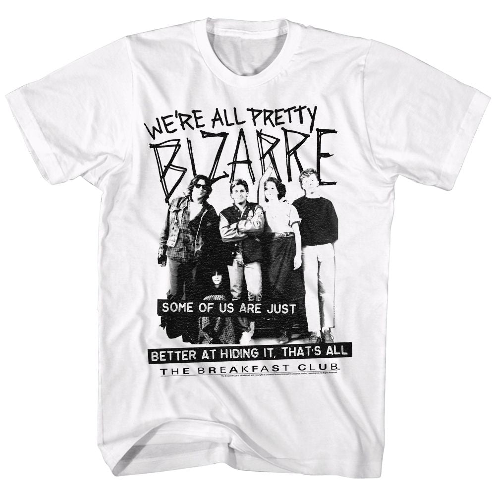 White The Breakfast Club t-shirt featuring The Breakfast Club Pretty Bizarre Allison quote design