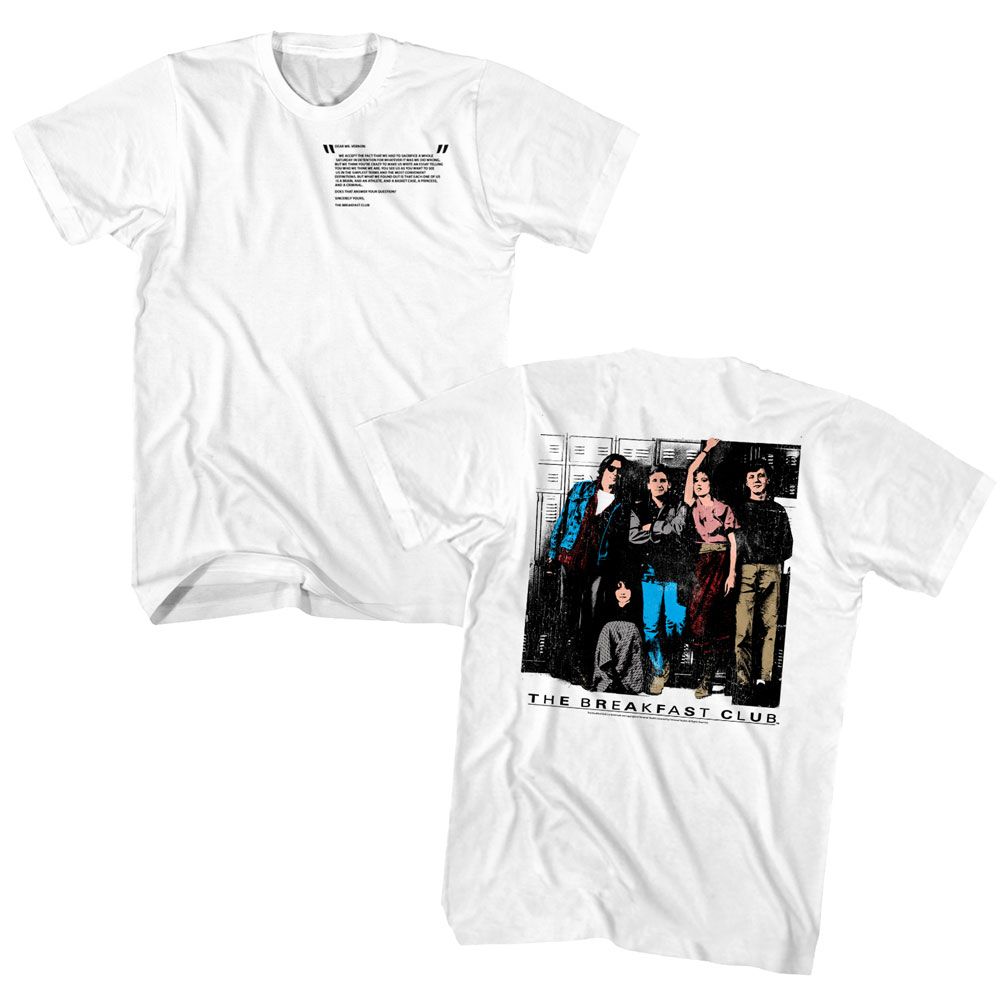 White The Breakfast Club t-shirt featuring The Breakfast Club Club Letter design