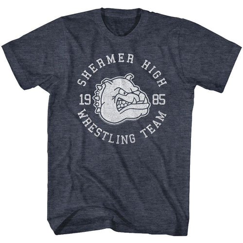 Navy heather The Breakfast Club t-shirt featuring The Breakfast Club Wrestling Team Andrew design
