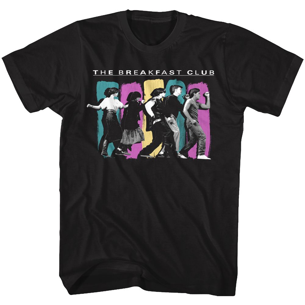 Black The Breakfast Club t-shirt featuring The Breakfast Club Breakdance Live design