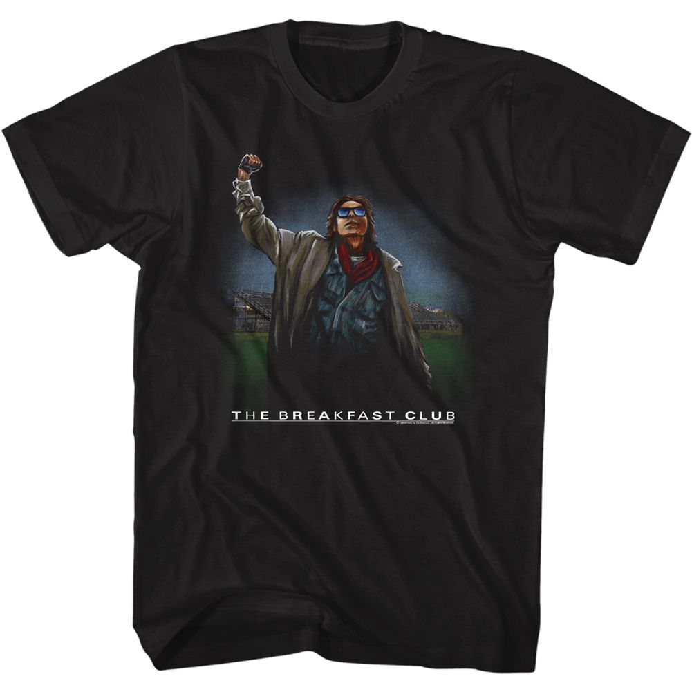 Black The Breakfast Club t-shirt featuring The Breakfast Club Fist Pump Bender ending design