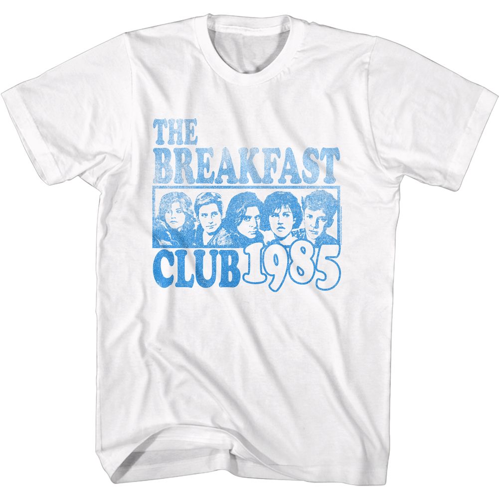 White The Breakfast Club t-shirt featuring The Breakfast Club Blue Ink Box design
