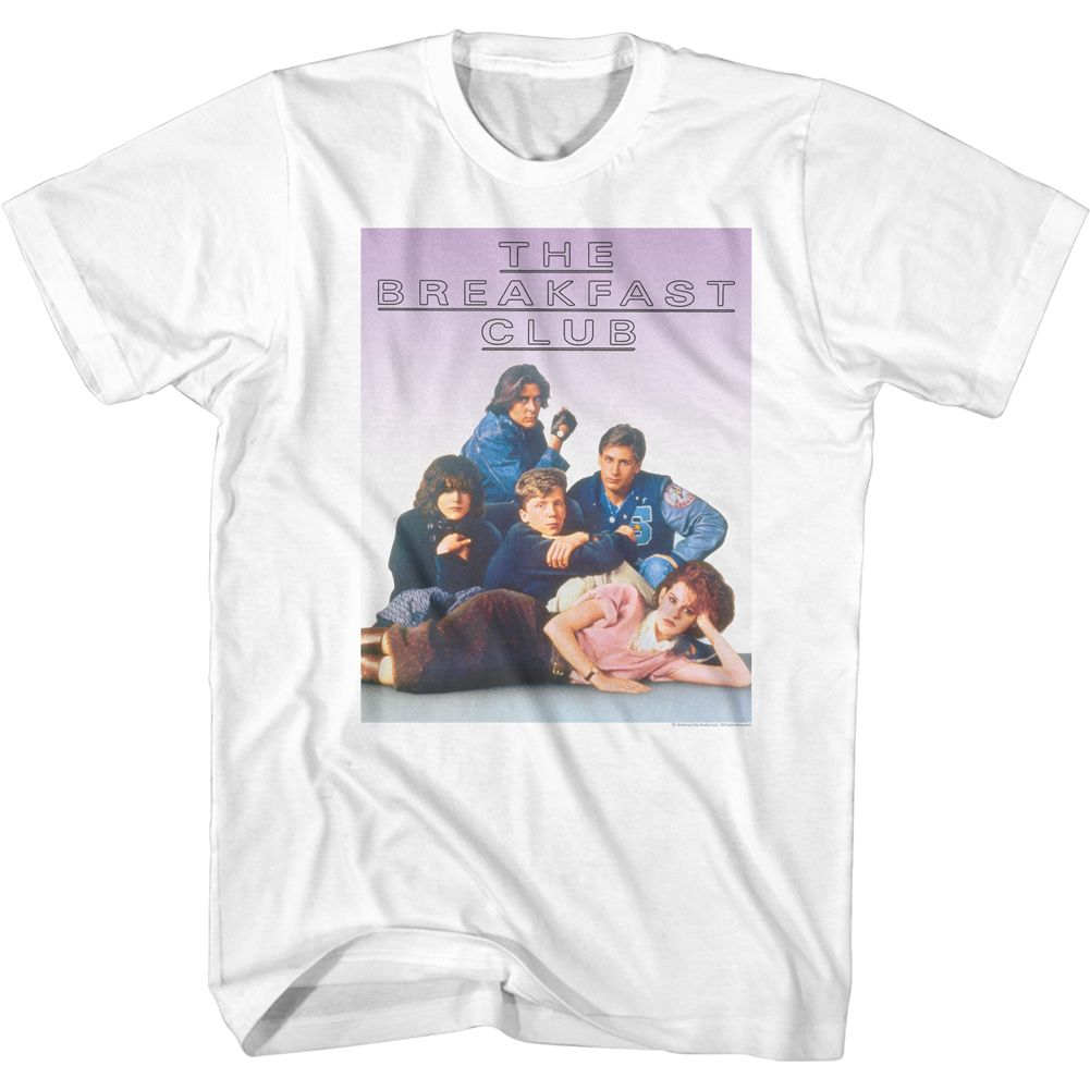 White The Breakfast Club t-shirt featuring The Breakfast Club Outline Logo design