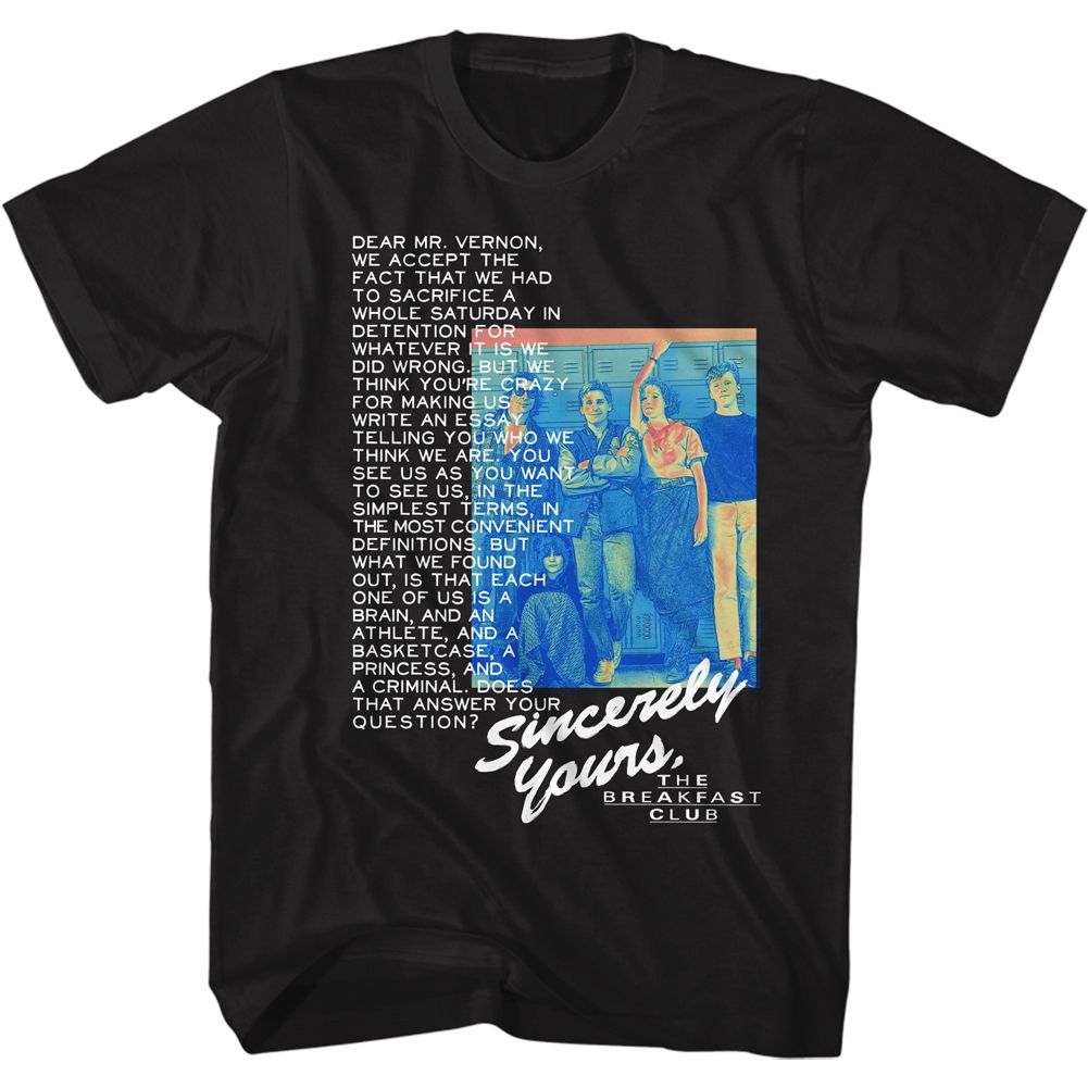 Black The Breakfast Club t-shirt featuring The Breakfast Club Heatmap2 design