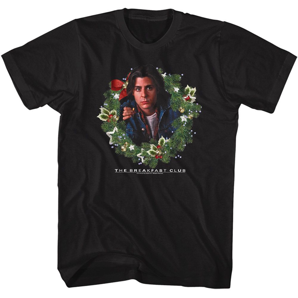 Black The Breakfast Club t-shirt featuring The Breakfast Club Bender Christmas holiday design