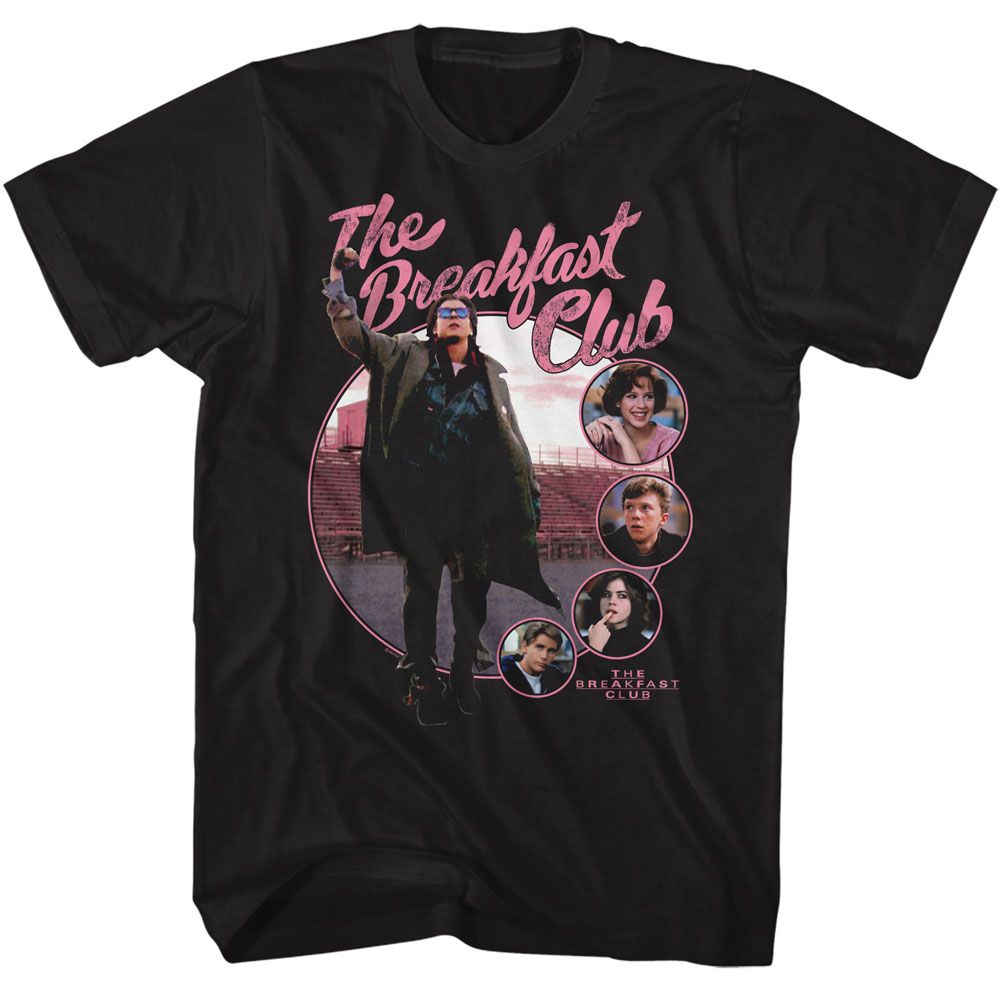 Black The Breakfast Club t-shirt featuring The Breakfast Club Character Circles design