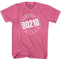 Retro pink heather Beverly Hills 90210 t-shirt featuring Beverly Hills 90210 logo in retro pink heather