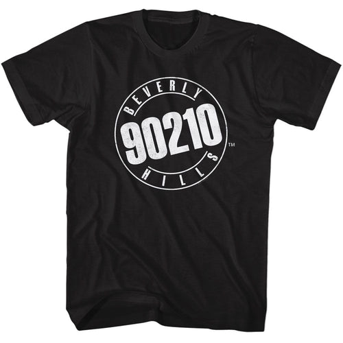 Black Beverly Hills 90210 t-shirt featuring Beverly Hills 90210 official logo