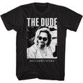 Black The Big Lebowski t-shirt featuring The Dude character from The Big Lebowski