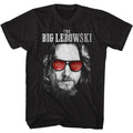 Black The Big Lebowski t-shirt featuring Lebowski name typography from The Big Lebowski