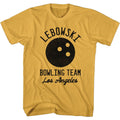 Ginger orange The Big Lebowski t-shirt featuring Bowling team retro design from The Big Lebowski