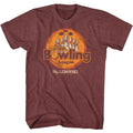 Vintage maroon heather The Big Lebowski t-shirt featuring SoCal Bowling League fictional team tee from The Big Lebowski